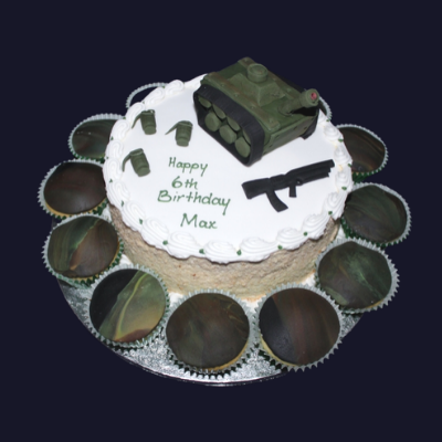 Tank & Camo Cupcakes