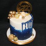 Blue & Gold Drip