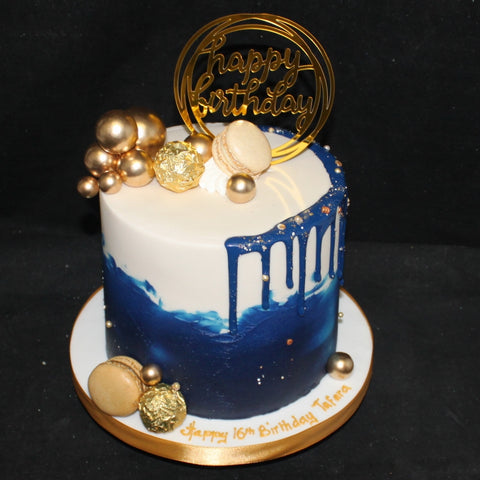 Blue & Gold Drip