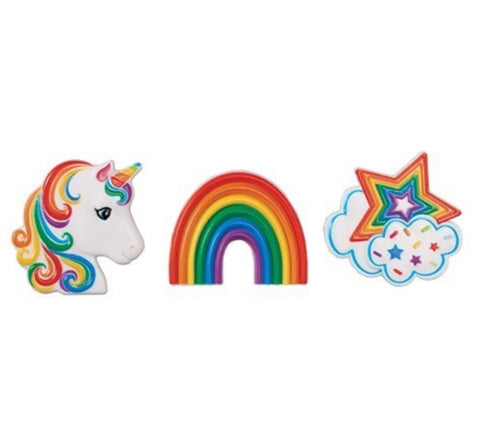 Unicorn / Rainbow Rings (3)