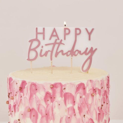 Rose Gold Birthday Candle